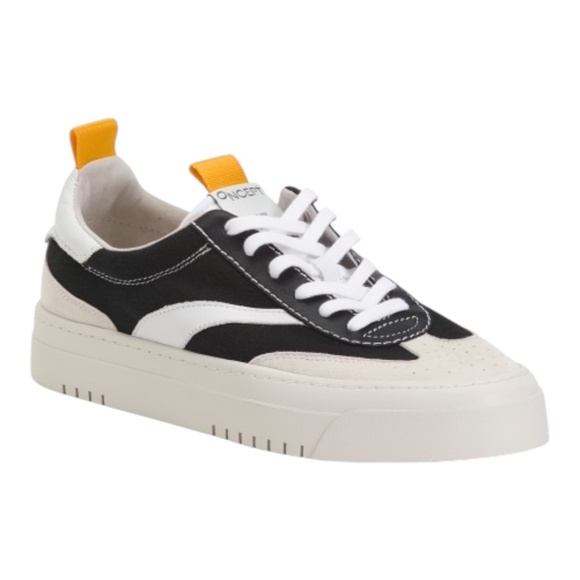 Women's ONCEPT Canvas And Leather Lagos Sneakers size various Color:Black/White - Picture 1 of 2